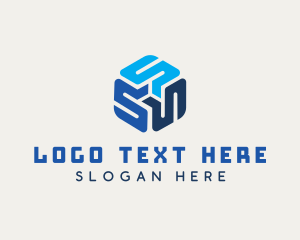 Tech Cube Letter S  logo