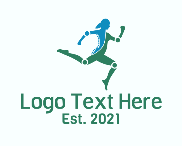 Running logo example 2