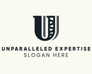 Business Geometric Letter U logo design