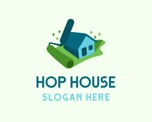 House Paint Roller logo design