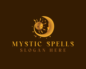 Sun Moon Astrology logo design