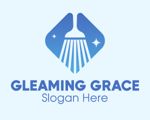 Blue Sparkle Broom logo