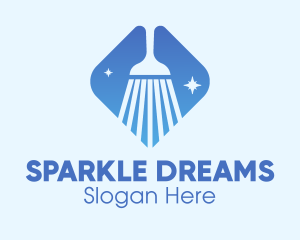 Blue Sparkle Broom logo