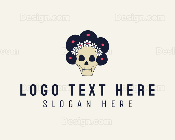 Flower Skull Maiden Logo