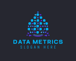 Circuit Data Droplet logo design