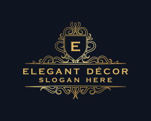 Luxury Elegant Shield logo design