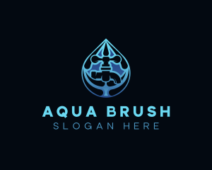 Water Droplet Faucet logo design