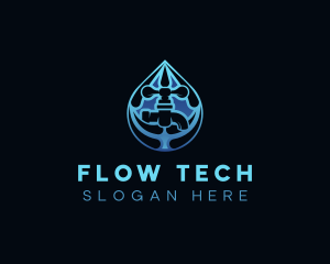 Water Droplet Faucet logo design