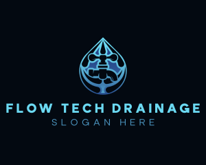 Water Droplet Faucet logo design