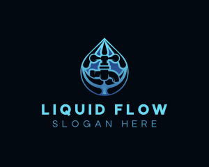 Water Droplet Faucet logo design