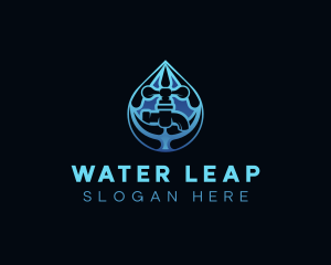 Water Droplet Faucet logo design