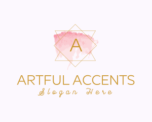 Geometric Watercolor Dermatology logo design