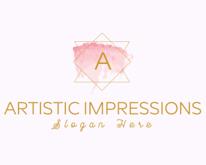 Geometric Watercolor Dermatology logo design