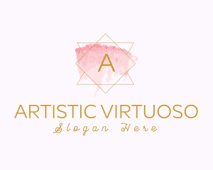 Geometric Watercolor Dermatology logo design