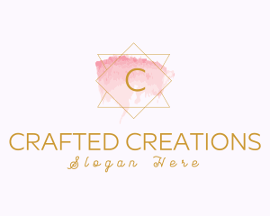 Geometric Watercolor Dermatology logo design