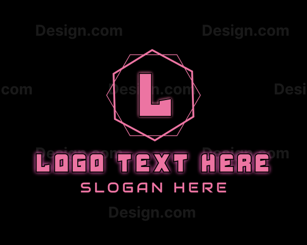 Glowing Neon Geometric Logo