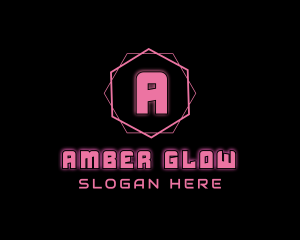 Glowing Neon Geometric  logo design