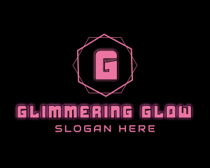 Glowing Neon Geometric  logo design