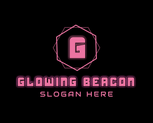 Glowing Neon Geometric  logo design