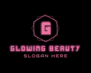 Glowing Neon Geometric  logo design