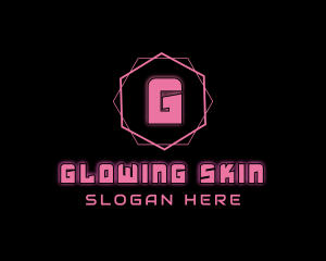 Glowing Neon Geometric  logo design