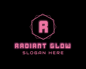 Glowing Neon Geometric  logo