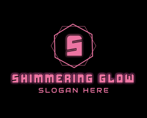 Glowing Neon Geometric  logo design