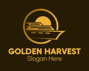 Golden Sunrise Cruise logo design