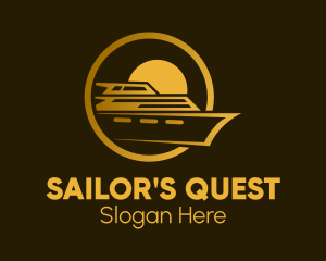 Golden Sunrise Cruise logo design