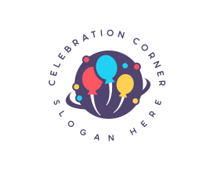 Birthday Party Balloon logo design