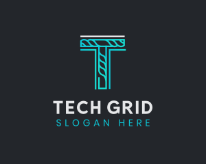 Generic Rope Tech Letter T  logo design