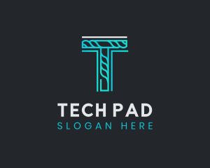 Generic Rope Tech Letter T  logo design