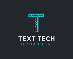 Generic Rope Tech Letter T  logo design