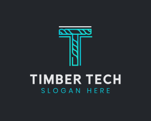 Generic Rope Tech Letter T  logo design