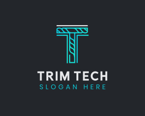 Generic Rope Tech Letter T  logo design