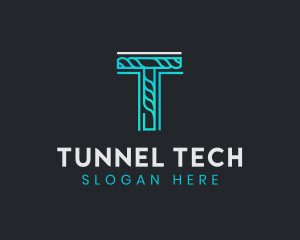 Generic Rope Tech Letter T  logo design