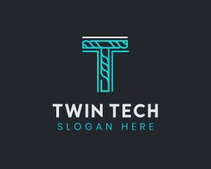 Generic Rope Tech Letter T  logo design