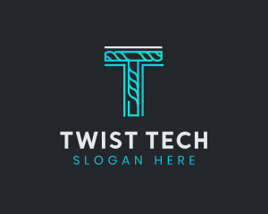 Generic Rope Tech Letter T  logo design