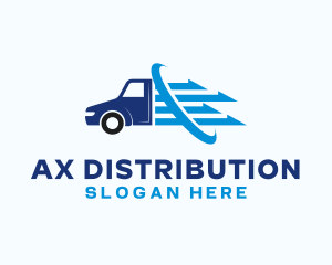 Transport Truck Vehicle logo design