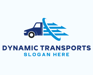 Transport Truck Vehicle logo design