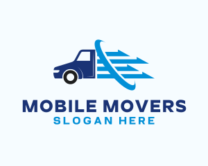 Transport Truck Vehicle logo design