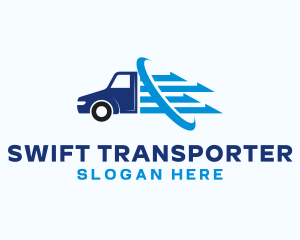 Transport Truck Vehicle logo design