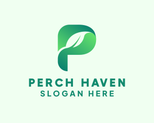 Herbal Letter P logo design