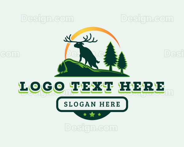 Forest Deer Antler Logo