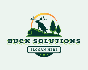 Wild Elk Deer logo design