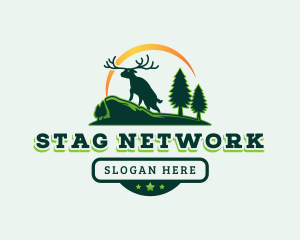 Wild Elk Deer logo design