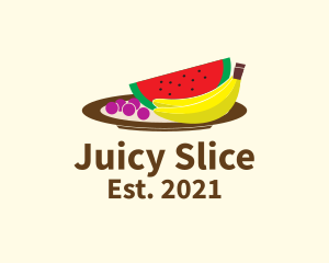 Healthy Fruit Plate logo design