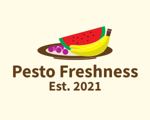 Healthy Fruit Plate logo design