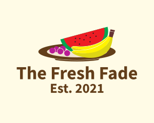 Healthy Fruit Plate logo design