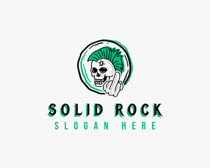 Skull Profanity Rebel logo design